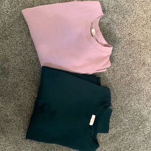 set of two crew neck jackets